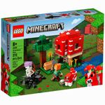 bloco lego minecraft 272 peças a casa cogumelo - 21179