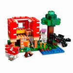 bloco lego minecraft 272 peças a casa cogumelo - 21179