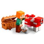bloco lego minecraft 272 peças a casa cogumelo - 21179