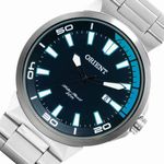 relógio analógico orient masculino prata mbss1196apasx