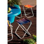 banqueta de praia tramontina fiji laranja e amarelo 92900301