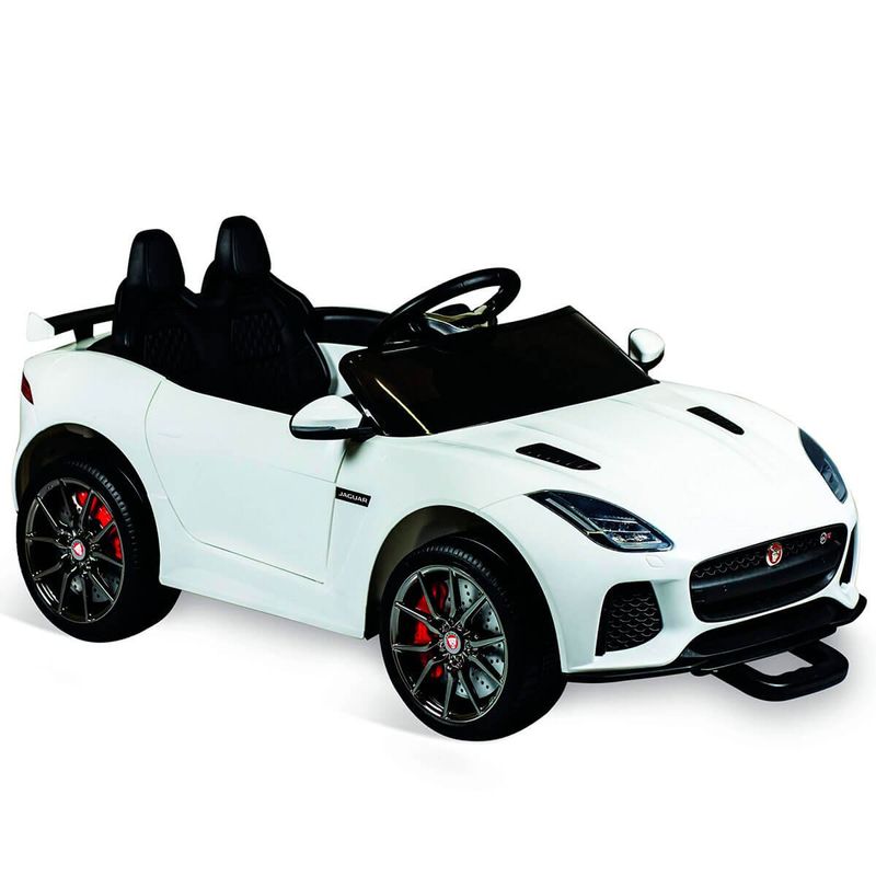 carro bandeirante jaguar com controle remoto elétrica 12v branco - 2741