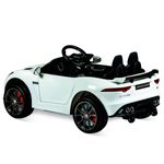 carro bandeirante jaguar com controle remoto elétrica 12v branco - 2741