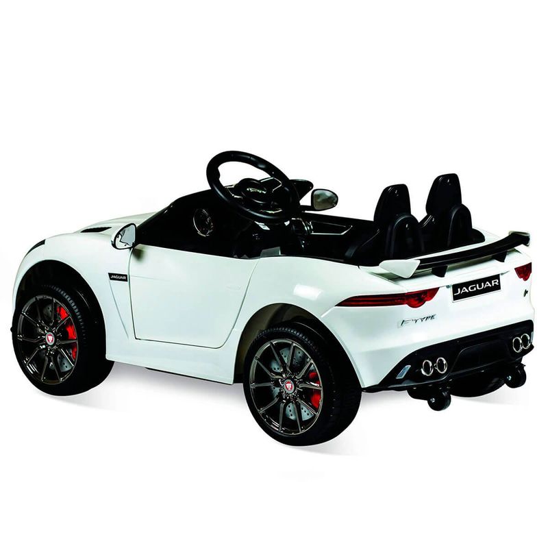 carro bandeirante jaguar com controle remoto elétrica 12v branco - 2741