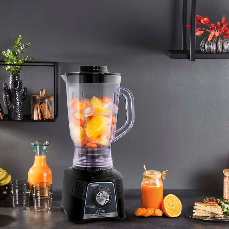 liquidificador arno power mix limpa fácil 700w 1,4l preto lq35