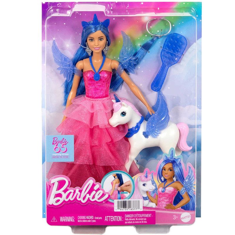 boneca barbie safira com unicórnio hrr16