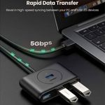 hub ugreen usb 3.0 4 portas cr113 preto (mp)