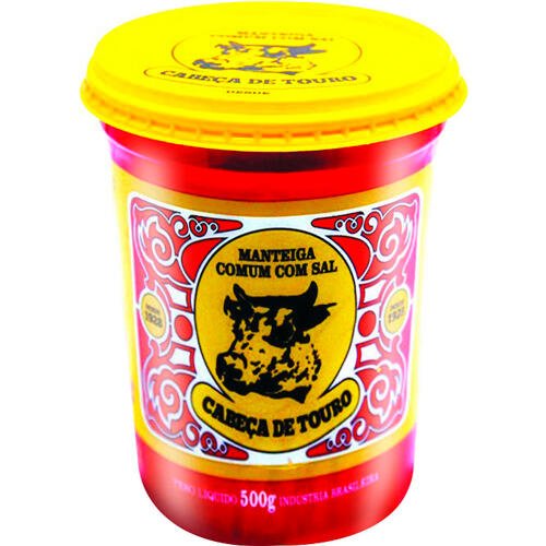 Manteiga Comum Com Sal Cabeça Touro Pote 500 g