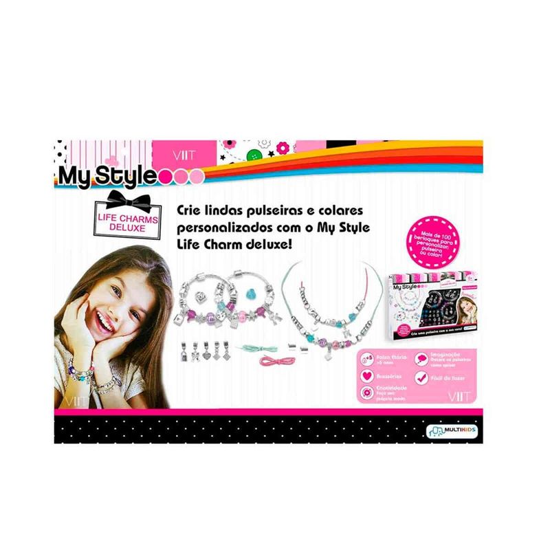 kit pulseiras multikids my style life charms deluxe - br1276