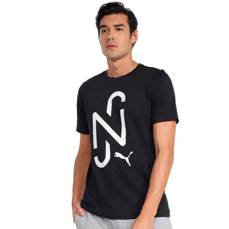 camisa puma neymar jr goal casuals preto g (mp)