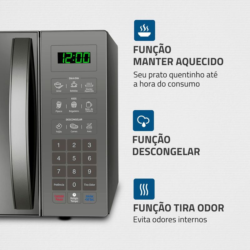 micro-ondas mondial 34 litros mo-02-34-e inox
