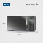 micro-ondas mondial 34 litros mo-02-34-e inox