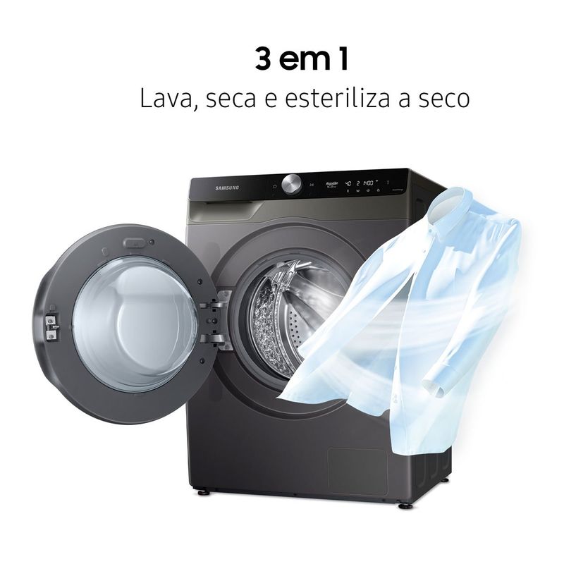 lava e seca samsung 13kg smart inox wd13t