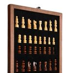 jogo 24 peças xadrez noritex e peças para vinho marrom 567-41857