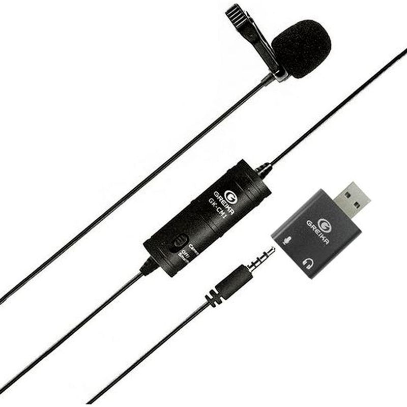 microfone greika para notebook pc mac usb gklm1 (mp)