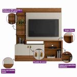 estante home para tv até 50" linea alagoas freijó e off white