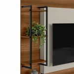 estante home para tv até 50" linea alagoas freijó e off white