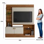 estante home para tv até 50" linea alagoas freijó e off white