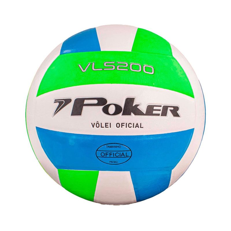 bola de vôlei poker semi profissional vls 200 azul e verde (mp)