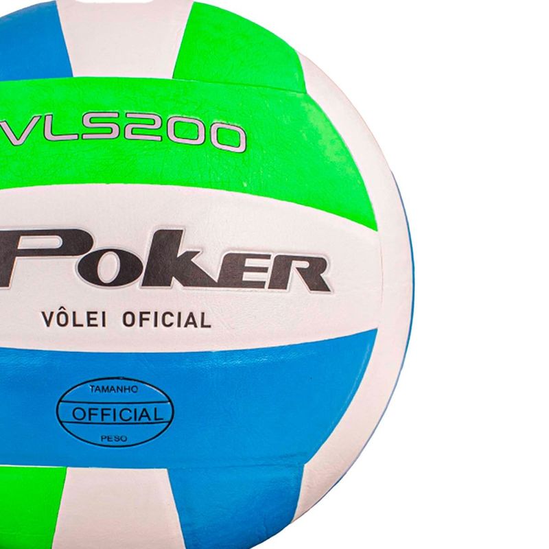 bola de vôlei poker semi profissional vls 200 azul e verde (mp)