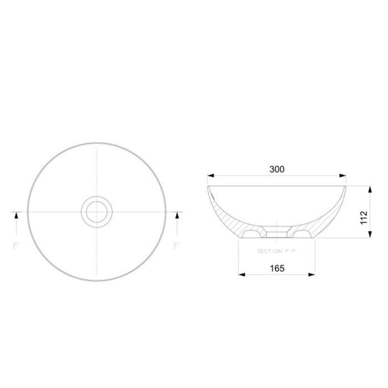 cuba de apoio celite sem mesa r0 basic branco brilho redonda 30cm (mp)
