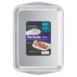 assadeira rochedo retangular dura mais prata fpf2