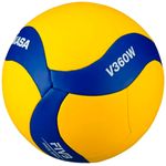 bola de vôlei mikasa v360w fivb tamanho 5 amarelo e azul (mp)