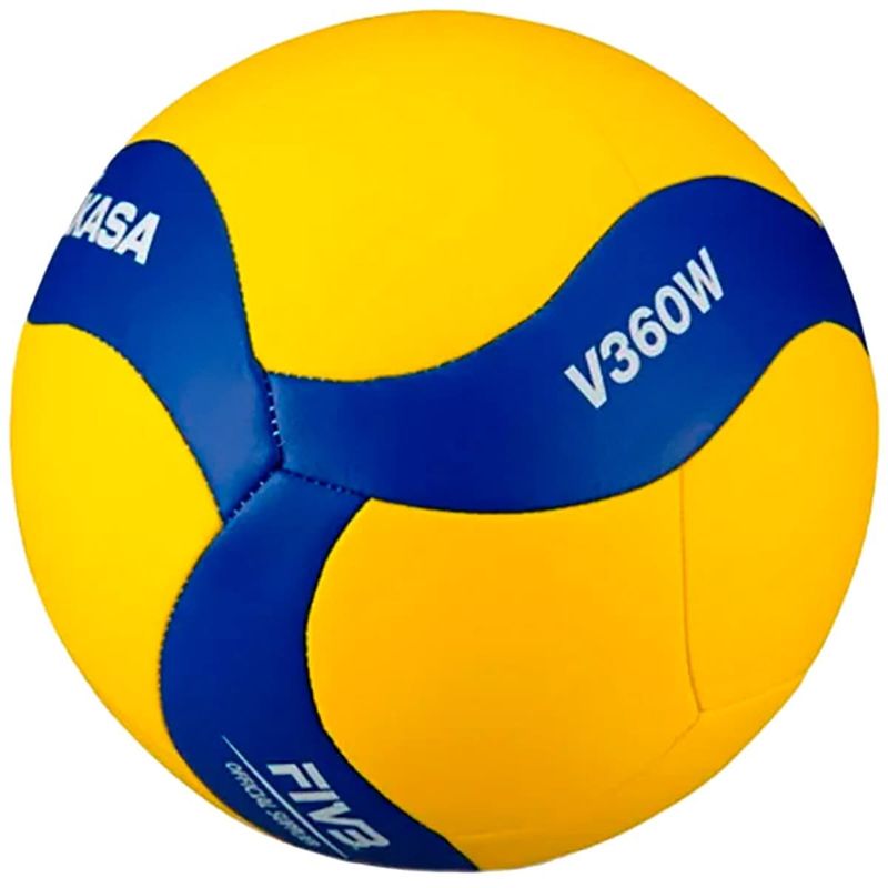 bola de vôlei mikasa v360w fivb tamanho 5 amarelo e azul (mp)