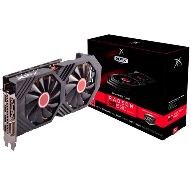 placa de vídeo xfx radeon rx580 oc 8gb gddr5 (mp)