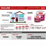 tinta esmalte sintético iquine premium alto brilho 3,6l dialine seca rápido branco neve (mp)
