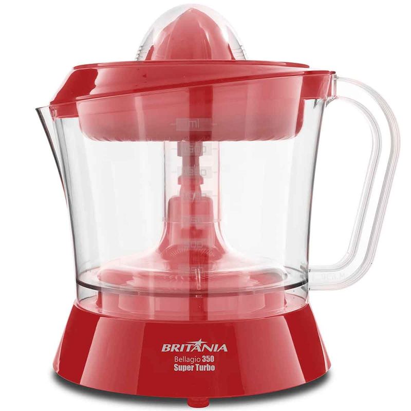espremedor de fruta britânia bellagio super turbo 127v 1,5 litros vermelho