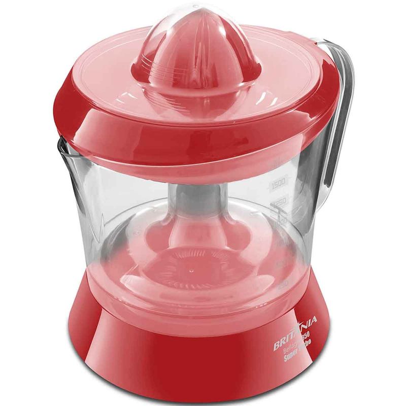 espremedor de fruta britânia bellagio super turbo 127v 1,5 litros vermelho