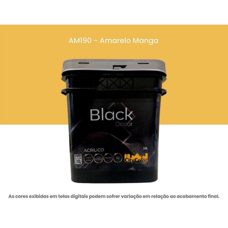 tinta acrílica citycolor premium semibrilho 15l amarelo manga (mp)