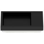 cuba de sobrepor roca skyline horizon quadrada com tampo 60x38cm - mate black (mp)