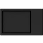 cuba de sobrepor roca skyline horizon quadrada com tampo 60x38cm - mate black (mp)