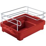 porta condimentos utimil cromado e vermelho cr526