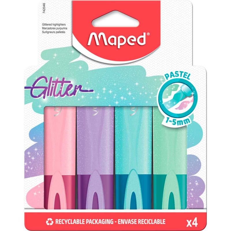 marca texto maped tons pastéis rosa, lilás, azul, verde 742046