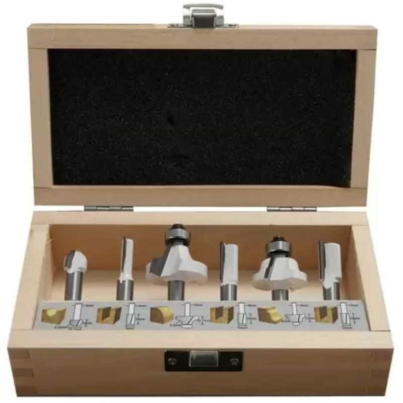 kit de fresas makita encaixe de 1/4 com 6 peças d-53578 (mp)