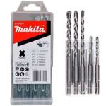 conjunto de brocas para concreto makita standard plus com 5 peças d-61678 (mp)