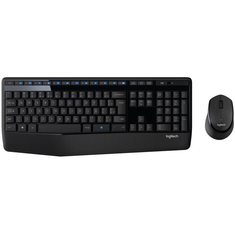 teclado e mouse logitech sem fio mk345 preto (agis)