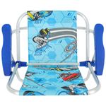 cadeira de praia belfix infantil hot wheels em alumínio azul - 025202