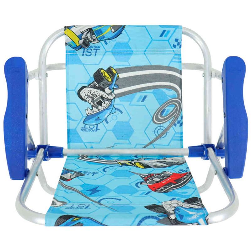 cadeira de praia belfix infantil hot wheels em alumínio azul - 025202