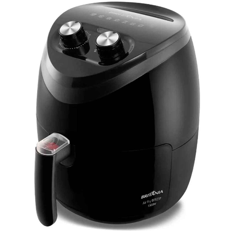 fritadeira britânia air fry 4 litros 1500w 127v preto bfr25p