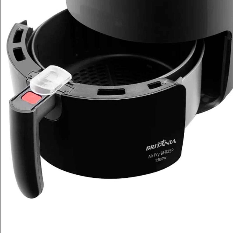 fritadeira britânia air fry 4 litros 1500w 127v preto bfr25p