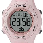 relógio x-watch feminino digital infantil xlppd055 bxrx rosa