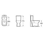 kit vaso sanitário roca debba classic branco com caixa acoplada 3,6l (mp)