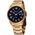 relógio seculus masculino dourado 44042gpsvda2