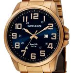 relógio seculus masculino dourado 44042gpsvda2
