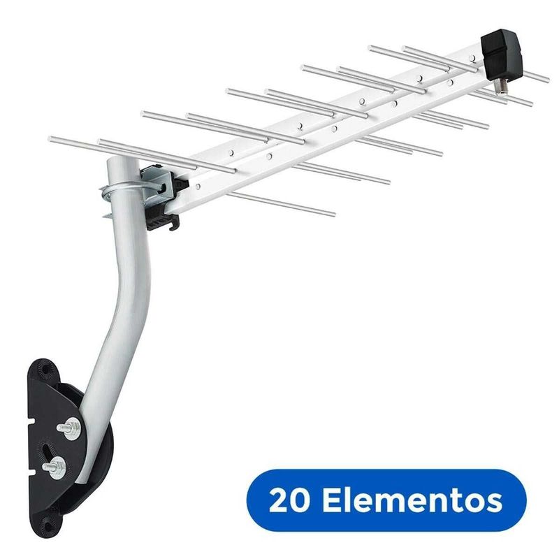 antena externa de tv digital aquário lu-20plus