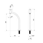 torneira celite para lavatório de mesa bica alta basic preto matte (mp)